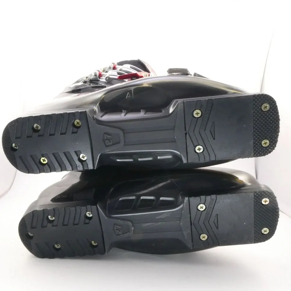 Salomon Impact 8 Ski Boots Black Size 27 Translucent Shell Red Buckle $635